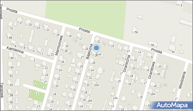 Hajnówka, Bajeczna, 28, mapa Hajnówka