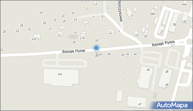 Hrubieszów, Basaja Rysia, 16, mapa Hrubieszów