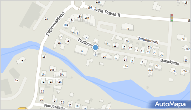 Iława, Barlickiego Norberta, 8, mapa Iława