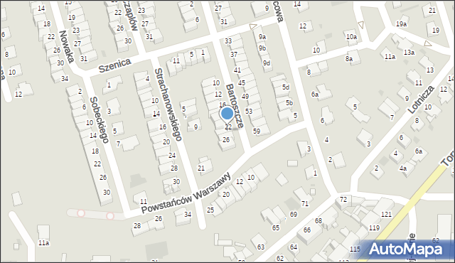 Inowrocław, Bartoszcze Piotra, 24, mapa Inowrocławia