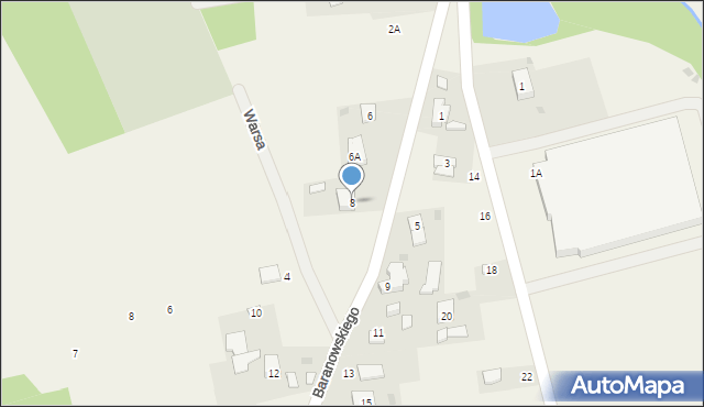 Jaktorów-Kolonia, Baranowskiego, ks., 8, mapa Jaktorów-Kolonia