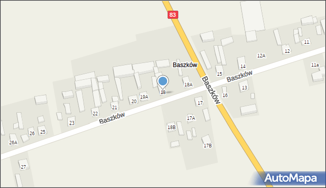 Jakubice, Baszków, 19, mapa Jakubice