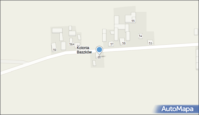 Jakubice, Baszków, 60, mapa Jakubice