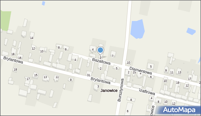 Janowice, Bazaltowa, 2, mapa Janowice