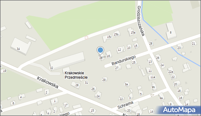 Jarosław, Bandurskiego Władysława, dr., 18, mapa Jarosławia