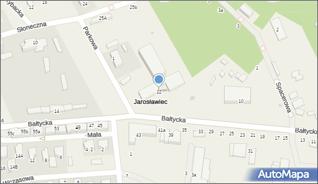 Jarosławiec, Bałtycka, 12, mapa Jarosławiec