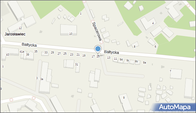 Jarosławiec, Bałtycka, 15, mapa Jarosławiec