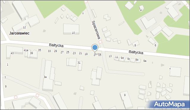 Jarosławiec, Bałtycka, 17, mapa Jarosławiec