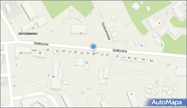 Jarosławiec, Bałtycka, 19, mapa Jarosławiec