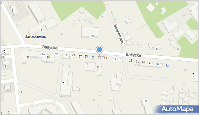 Jarosławiec, Bałtycka, 21, mapa Jarosławiec