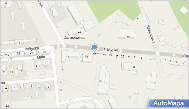 Jarosławiec, Bałtycka, 35, mapa Jarosławiec
