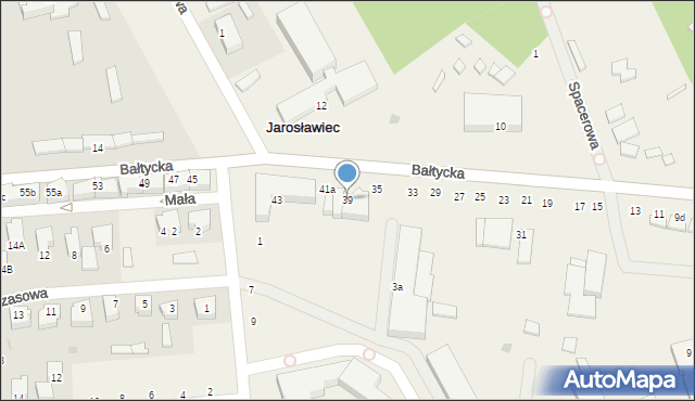 Jarosławiec, Bałtycka, 39, mapa Jarosławiec
