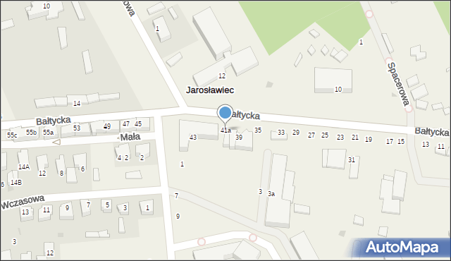 Jarosławiec, Bałtycka, 41a, mapa Jarosławiec