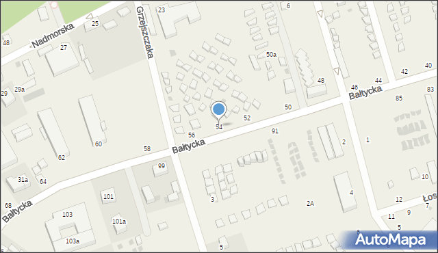 Jarosławiec, Bałtycka, 54, mapa Jarosławiec