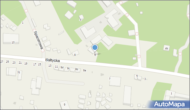 Jarosławiec, Bałtycka, 6, mapa Jarosławiec