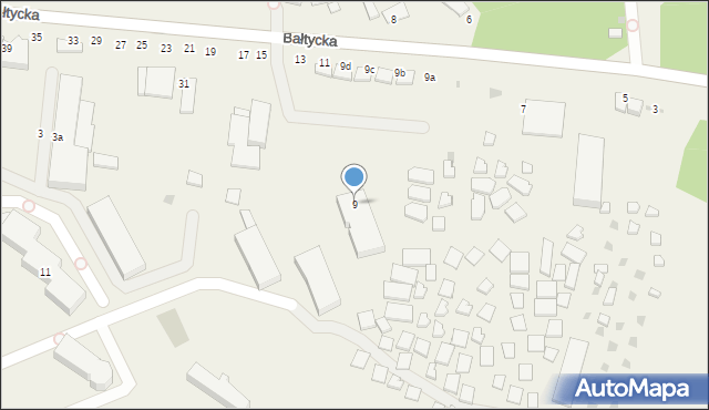 Jarosławiec, Bałtycka, 9, mapa Jarosławiec