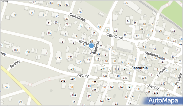 Jastarnia, Bałtycka, 26, mapa Jastarnia