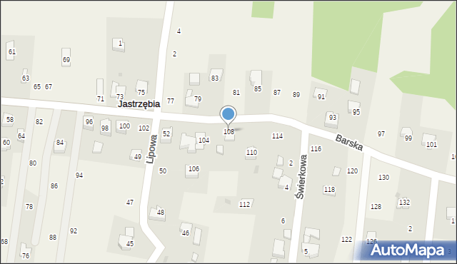Jastrzębia, Barska, 108, mapa Jastrzębia