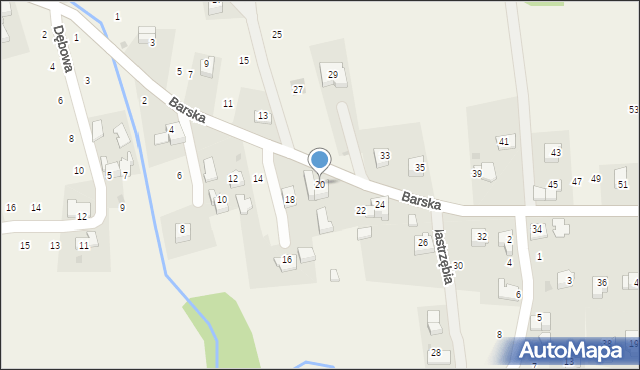 Jastrzębia, Barska, 20, mapa Jastrzębia