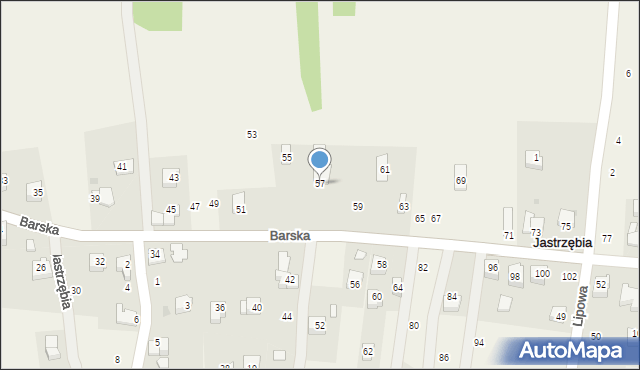 Jastrzębia, Barska, 57, mapa Jastrzębia