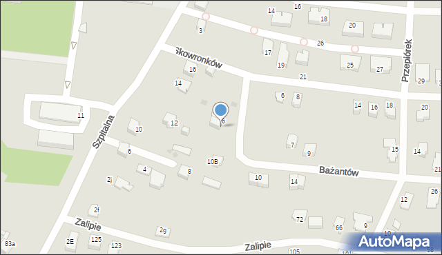 Jaworzno, Bażantów, 6A, mapa Jaworzno