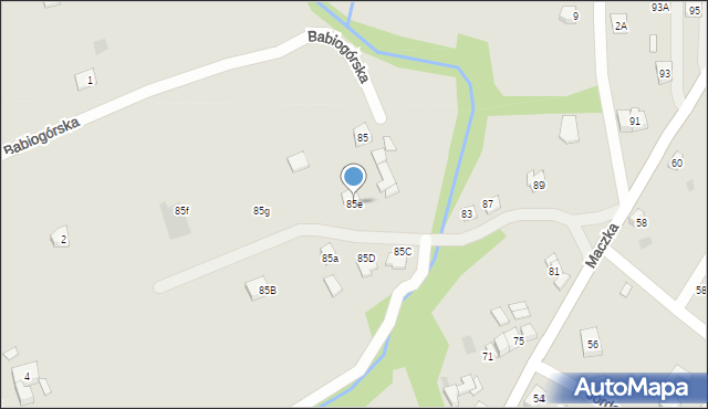 Jordanów, Babiogórska, 85e, mapa Jordanów