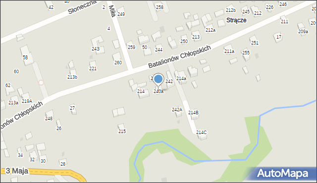 Jordanów, Batalionów Chłopskich, 240a, mapa Jordanów