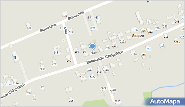 Jordanów, Batalionów Chłopskich, 244, mapa Jordanów