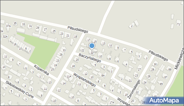 Karczew, Baczyńskiego Krzysztofa Kamila, 12, mapa Karczew
