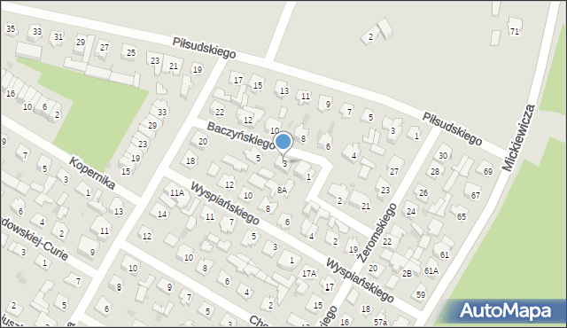 Karczew, Baczyńskiego Krzysztofa Kamila, 3, mapa Karczew