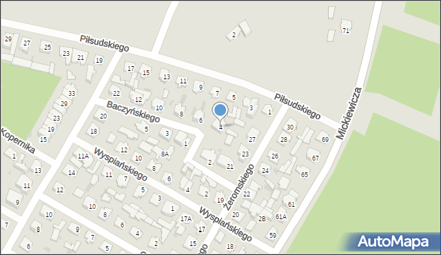 Karczew, Baczyńskiego Krzysztofa Kamila, 4, mapa Karczew
