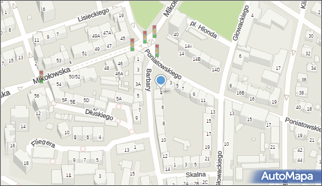 Katowice, Barbary, 4, mapa Katowic