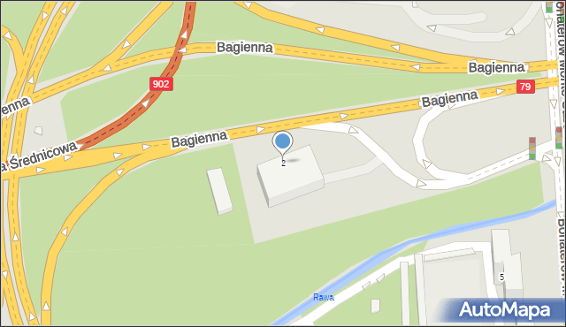 Katowice, Bagienna, 2, mapa Katowic