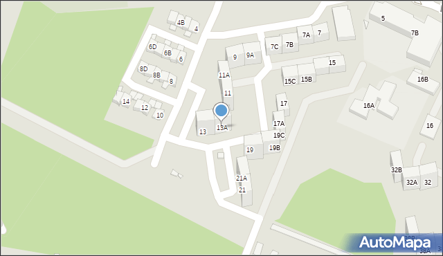 Katowice, Barlickiego Norberta, 13A, mapa Katowic