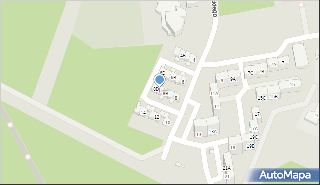 Katowice, Barlickiego Norberta, 8C, mapa Katowic