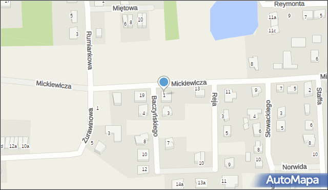 Kębłowo, Baczyńskiego Krzysztofa Kamila, 1, mapa Kębłowo