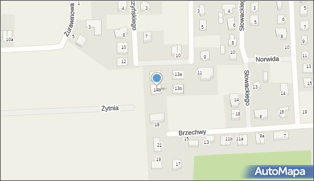 Kębłowo, Baczyńskiego Krzysztofa Kamila, 14b, mapa Kębłowo