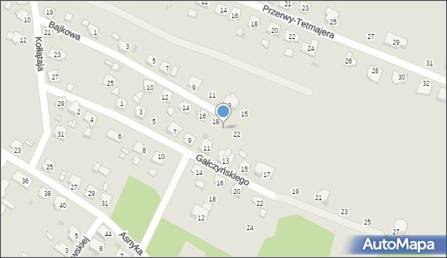 Kędzierzyn-Koźle, Bajkowa, 20, mapa Kędzierzyna-Koźle