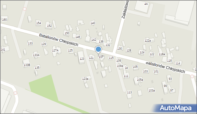 Kielce, Batalionów Chłopskich, 119, mapa Kielc