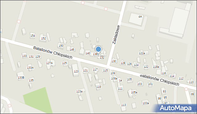 Kielce, Batalionów Chłopskich, 134, mapa Kielc