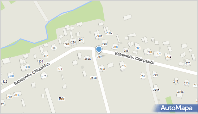 Kielce, Batalionów Chłopskich, 259, mapa Kielc