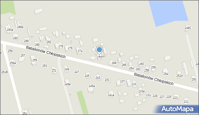 Kielce, Batalionów Chłopskich, 270, mapa Kielc