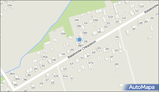 Kielce, Batalionów Chłopskich, 338, mapa Kielc