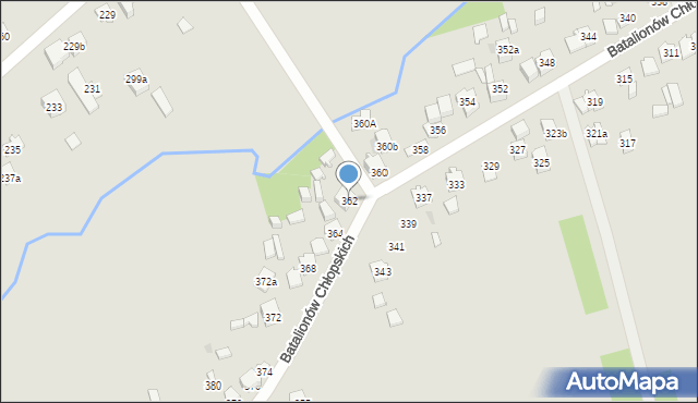 Kielce, Batalionów Chłopskich, 362, mapa Kielc