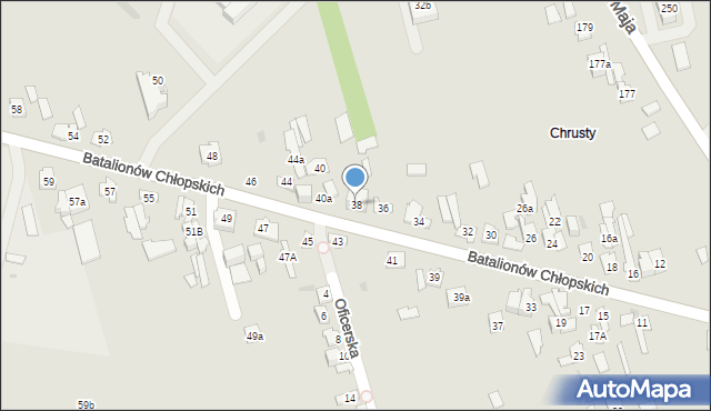 Kielce, Batalionów Chłopskich, 38, mapa Kielc
