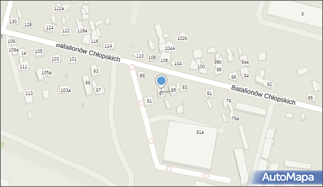 Kielce, Batalionów Chłopskich, 87, mapa Kielc