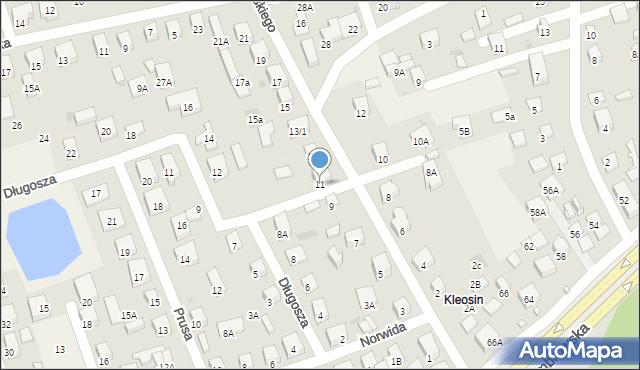 Kleosin, Baczyńskiego Krzysztofa Kamila, 11, mapa Kleosin