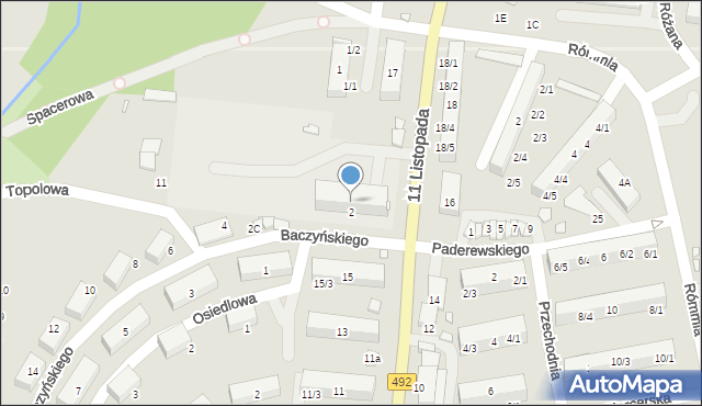 Kłobuck, Baczyńskiego Krzysztofa Kamila, 2a, mapa Kłobuck