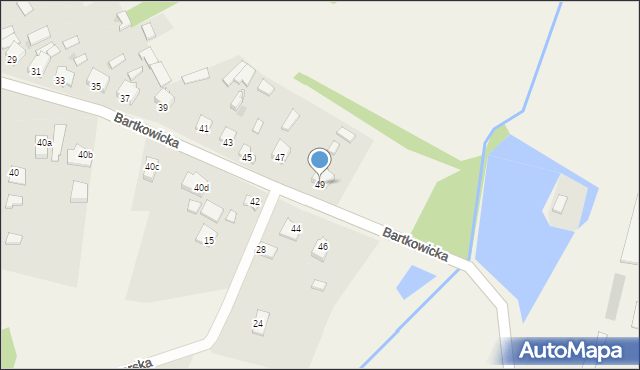 Kłomnice, Bartkowicka, 49, mapa Kłomnice