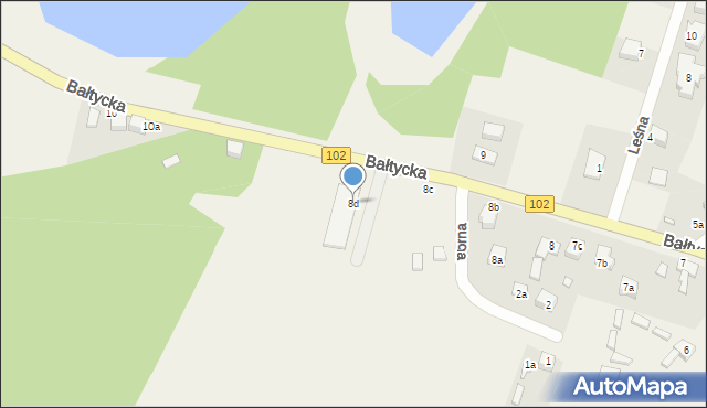 Kołczewo, Bałtycka, 8d, mapa Kołczewo